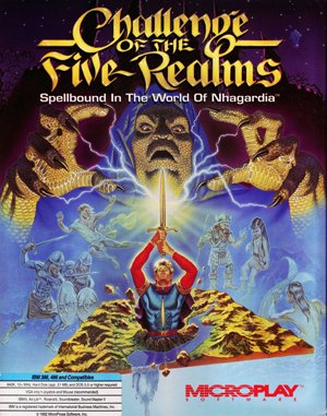 Challenge of the Five Realms DOS front cover