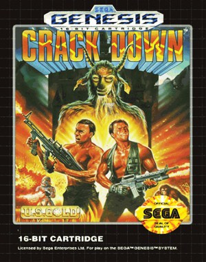 Crack Down Sega Genesis front cover