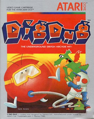 Dig Dug Atari-2600 front cover