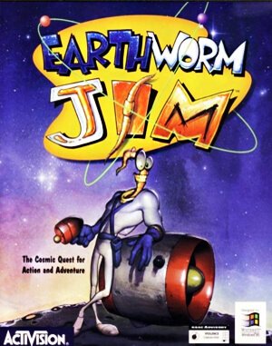 Earthworm Jim DOS front cover