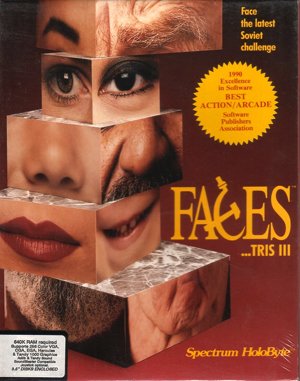 Faces …tris III DOS front cover