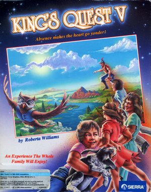 King’s Quest V: Absence Makes the Heart Go Yonder! (talkie) DOS front cover