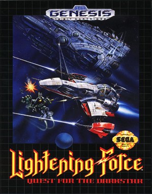 Lightening Force: Quest for the Darkstar Sega Genesis front cover