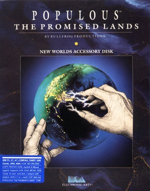 Populous: The Promised Lands DOS front cover