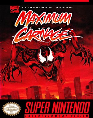 Spider-Man and Venom: Maximum Carnage SNES front cover