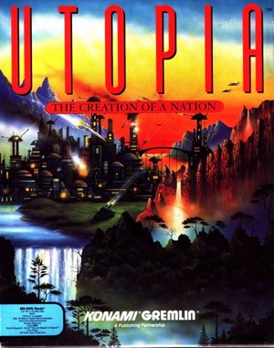 Utopia: The Creation of a Nation DOS front cover