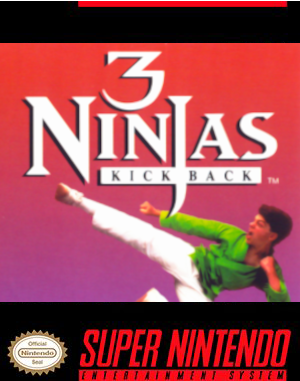 3 Ninjas Kick Back SNES front cover